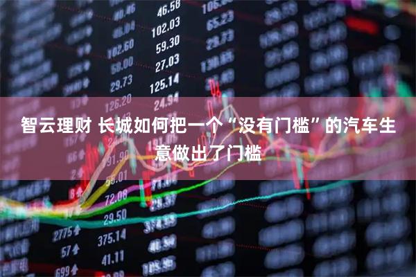 智云理财 长城如何把一个“没有门槛”的汽车生意做出了门槛